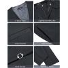 imageCOOFANDY Mens 3 Pieces Suit Slim Fit Tuxedo Set One Button Shawl Lapel Dinner Prom Jacket Vest Pants with TieDgreyBlack