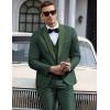 imageCOOFANDY Mens 3 Pieces Suit Slim Fit Tuxedo Set One Button Shawl Lapel Dinner Prom Jacket Vest Pants with TieGreen
