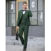 imageCOOFANDY Mens 3 Pieces Suit Slim Fit Tuxedo Set One Button Shawl Lapel Dinner Prom Jacket Vest Pants with TieGreen