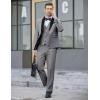 imageCOOFANDY Mens 3 Pieces Suit Slim Fit Tuxedo Set One Button Shawl Lapel Dinner Prom Jacket Vest Pants with TieLgreyBlack