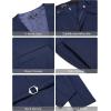 imageCOOFANDY Mens 3 Pieces Suit Slim Fit Tuxedo Set One Button Shawl Lapel Dinner Prom Jacket Vest Pants with TieNavy Blue
