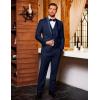imageCOOFANDY Mens 3 Pieces Suit Slim Fit Tuxedo Set One Button Shawl Lapel Dinner Prom Jacket Vest Pants with TieNavy Blue