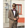 imageCOOFANDY Mens Tuxedo Suit Set Slim Fit 2 Piece One Button Christmas Blazer Jacket Pants for WeddingDinnerPromKhaki