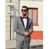 imageCOOFANDY Mens Tuxedo Suit Set Slim Fit 2 Piece One Button Christmas Blazer Jacket Pants for WeddingDinnerPromLight Gray