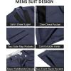 imageCOOFANDY Mens Tuxedo Suit Set Slim Fit 2 Piece One Button Christmas Blazer Jacket Pants for WeddingDinnerPromNavy Blue