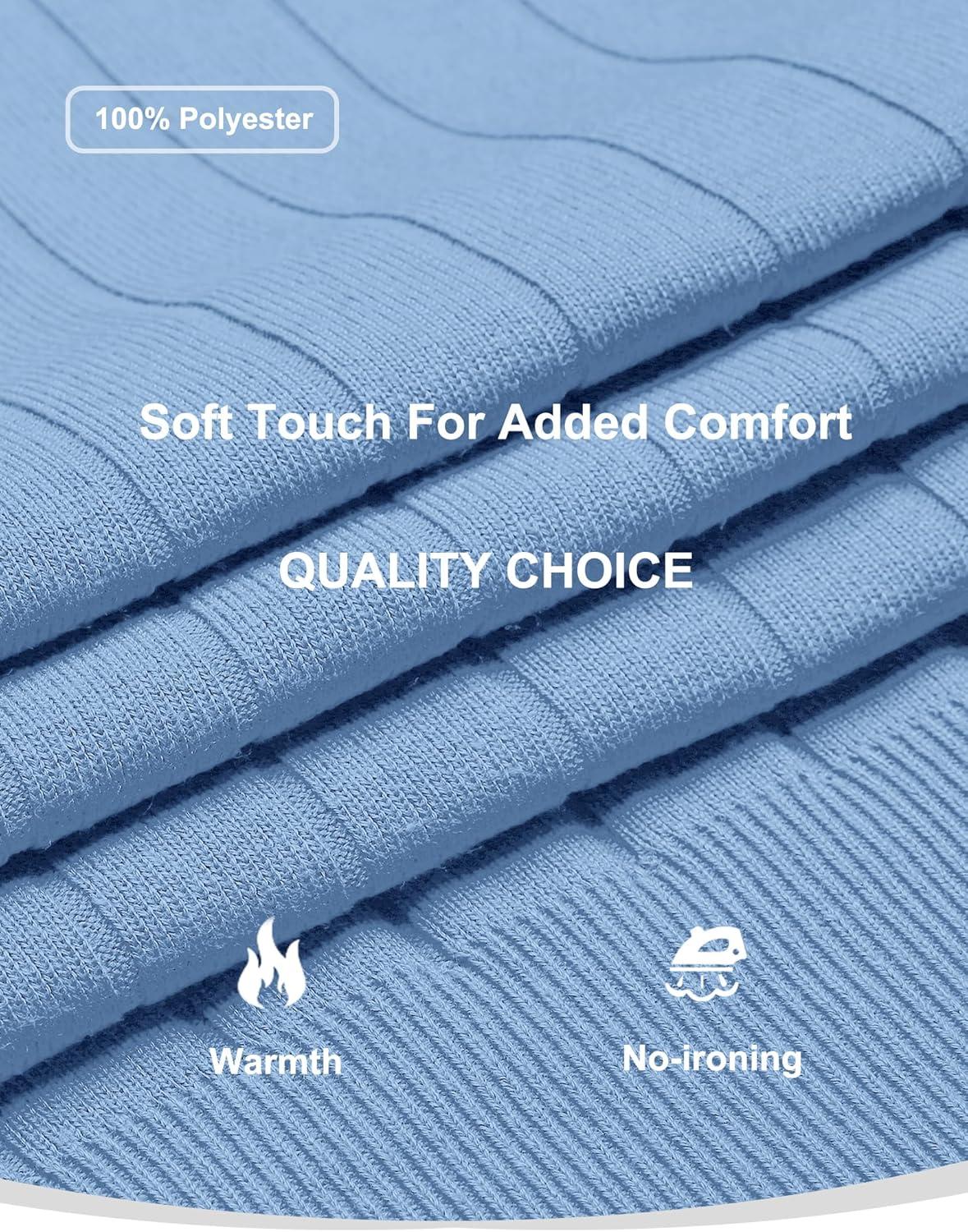 imageCOOFANDY Mens Knit Polo Sweater Long Sleeve Polos Lightweight Casual Dress Pullover SweatersLight Blue