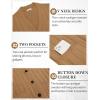 imageCOOFANDY Mens Cardigan Sweater Cable Knit V Neck Button up Sweaters Ribbed Cardigan Sweater with PocketsCaramel