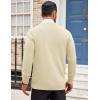 imageCOOFANDY Mens Cardigan Sweater Long Sleeve Casual V Neck Button Down Knitted Sweater with PocketsCream