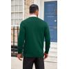 imageCOOFANDY Mens Cardigan Sweater Long Sleeve Casual V Neck Button Down Knitted Sweater with PocketsDark Green