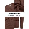 imageCOOFANDY Mens Knit Polo Shirts Long Sleeve Casual Button Down Ribbed Polo Shirt Fashion Golf ShirtsBrown