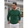 imageCOOFANDY Mens Knit Polo Shirts Long Sleeve Casual Button Down Ribbed Polo Shirt Fashion Golf ShirtsGreen