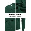 imageCOOFANDY Mens Knit Polo Shirts Long Sleeve Casual Button Down Ribbed Polo Shirt Fashion Golf ShirtsGreen