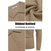 imageCOOFANDY Mens Knit Polo Shirts Long Sleeve Casual Button Down Ribbed Polo Shirt Fashion Golf ShirtsLight Brown
