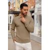 imageCOOFANDY Mens Knit Polo Shirts Long Sleeve Casual Button Down Ribbed Polo Shirt Fashion Golf ShirtsLight Brown