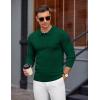 imageCOOFANDY Mens Knit Polo Sweater Long Sleeve Casual Golf Polo Lightweight Dress Button Collar Pullover SweatersDark Green