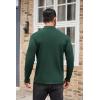 imageCOOFANDY Mens Mock Turtleneck Sweaters Long Sleeve Casual Knit Shirts Half Neck Thermal Lightweight Pullover SweaterDark Green