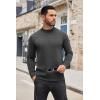 imageCOOFANDY Mens Mock Turtleneck Sweaters Long Sleeve Casual Knit Shirts Half Neck Thermal Lightweight Pullover SweaterGrey