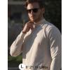 imageCOOFANDY Mens Mock Turtleneck Sweaters Long Sleeve Casual Knit Shirts Half Neck Thermal Lightweight Pullover SweaterWhite