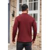 imageCOOFANDY Mens Mock Turtleneck Sweaters Long Sleeve Casual Knit Shirts Half Neck Thermal Lightweight Pullover SweaterWine Red