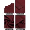 imageCOOFANDY Mens Mock Turtleneck Sweaters Long Sleeve Casual Knit Shirts Half Neck Thermal Lightweight Pullover SweaterWine Red