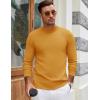 imageCOOFANDY Mens Mock Turtleneck Sweaters Long Sleeve Casual Knit Shirts Half Neck Thermal Lightweight Pullover SweaterYellow