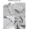 imageCOOFANDY Mens Quarter Button Sweater Lightweight Mock Neck Pullover Sweater Fashion Casual Knitted Waffle Henley SweaterLight Grey
