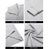 imageCOOFANDY Mens Quarter Zip Pullover Sweatshirt Mock Neck Quilted Sweatshirt Lightweight Casual Long Sleeve Polo ShirtLight Grey