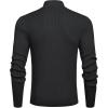 imageCOOFANDY Mens Quarter Zip Sweaters Slim Fit Mock Neck Pullover Sweaters Lightweight Knitted Polo SweaterBlack