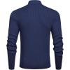 imageCOOFANDY Mens Quarter Zip Sweaters Slim Fit Mock Neck Pullover Sweaters Lightweight Knitted Polo SweaterNavy Blue