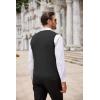 imageCOOFANDY Mens Sweater Vest Cable Knitted V Neck Slim Fit Sleeveless Pullover SweaterBlack