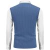 imageCOOFANDY Mens Sweater Vest Cable Knitted V Neck Slim Fit Sleeveless Pullover SweaterBlue