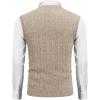 imageCOOFANDY Mens Sweater Vest Cable Knitted V Neck Slim Fit Sleeveless Pullover SweaterBrown