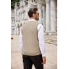 imageCOOFANDY Mens Sweater Vest Cable Knitted V Neck Slim Fit Sleeveless Pullover SweaterBrown