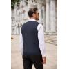 imageCOOFANDY Mens Sweater Vest Cable Knitted V Neck Slim Fit Sleeveless Pullover SweaterNavy Blue