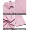 imageCOOFANDY Mens Casual Dress Shirt Short Sleeve Button Down Shirts Summer Wedding Untucked ShirtBaby Pink