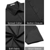 imageCOOFANDY Mens Casual Dress Shirt Short Sleeve Button Down Shirts Summer Wedding Untucked ShirtBlack