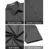 imageCOOFANDY Mens Casual Dress Shirt Short Sleeve Button Down Shirts Summer Wedding Untucked ShirtCharcoal Gray