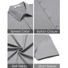imageCOOFANDY Mens Casual Dress Shirt Short Sleeve Button Down Shirts Summer Wedding Untucked ShirtConcrete Gray