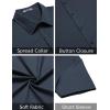imageCOOFANDY Mens Casual Dress Shirt Short Sleeve Button Down Shirts Summer Wedding Untucked ShirtIndigo