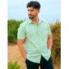 imageCOOFANDY Mens Casual Dress Shirt Short Sleeve Button Down Shirts Summer Wedding Untucked ShirtMint Green