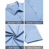 imageCOOFANDY Mens Casual Dress Shirt Short Sleeve Button Down Shirts Summer Wedding Untucked ShirtPale Blue