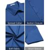 imageCOOFANDY Mens Casual Dress Shirt Short Sleeve Button Down Shirts Summer Wedding Untucked ShirtSapphire Blue