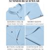 imageCOOFANDY Mens Casual Henley Shirts Short Sleeve Summer Beach TShirts Banded Collar Henleys Button Tee ShirtBlue