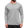 imageCOOFANDY Long Sleeve Shirts for Men Moisture Wicking Activewear TShirts Workout Running ShirtsLight Grey