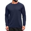 imageCOOFANDY Long Sleeve Shirts for Men Moisture Wicking Activewear TShirts Workout Running ShirtsNavy Blue