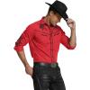 imageCOOFANDY Mens Western Cowboy Shirt Embroidered Button Down Long Sleeve ShirtsRed