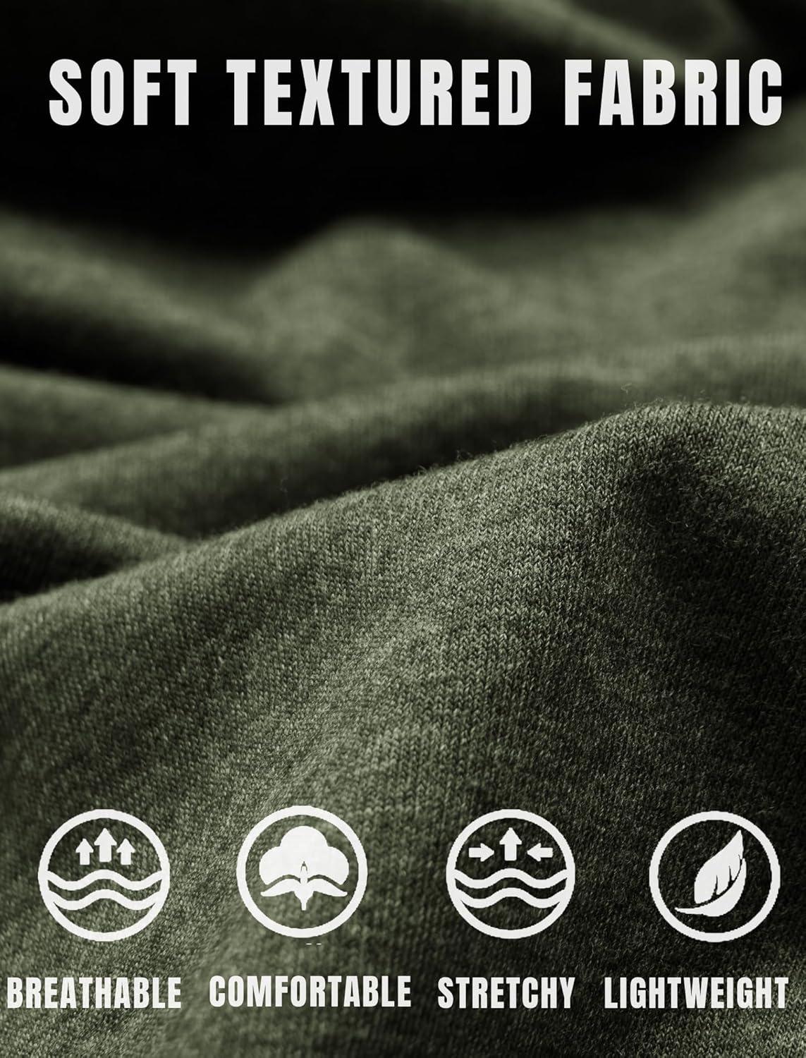 imageCOOFANDY Mens Short Sleeve Henley TShirtArmy Green