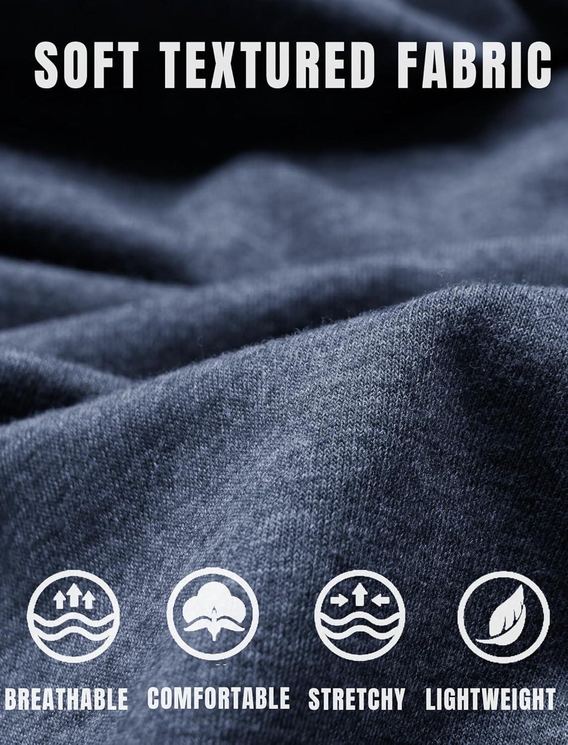 imageCOOFANDY Mens Short Sleeve Henley TShirtNavy Blue