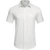 imageCOOFANDY Mens Casual Dress Shirt Short Sleeve Wrinkle Free Dress Shirt Business Casual ShirtsWhite Print