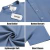 imageCOOFANDY Mens Casual Henley Shirts Band Collar Short Sleeve TShirts Summer Stylish Beach Hippie ShirtBlue